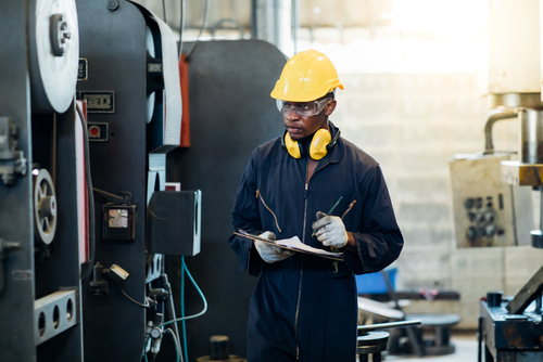 Quality,Control,Inspector,Checking,Workers,At,Factory.,Engineering,Worker,Team